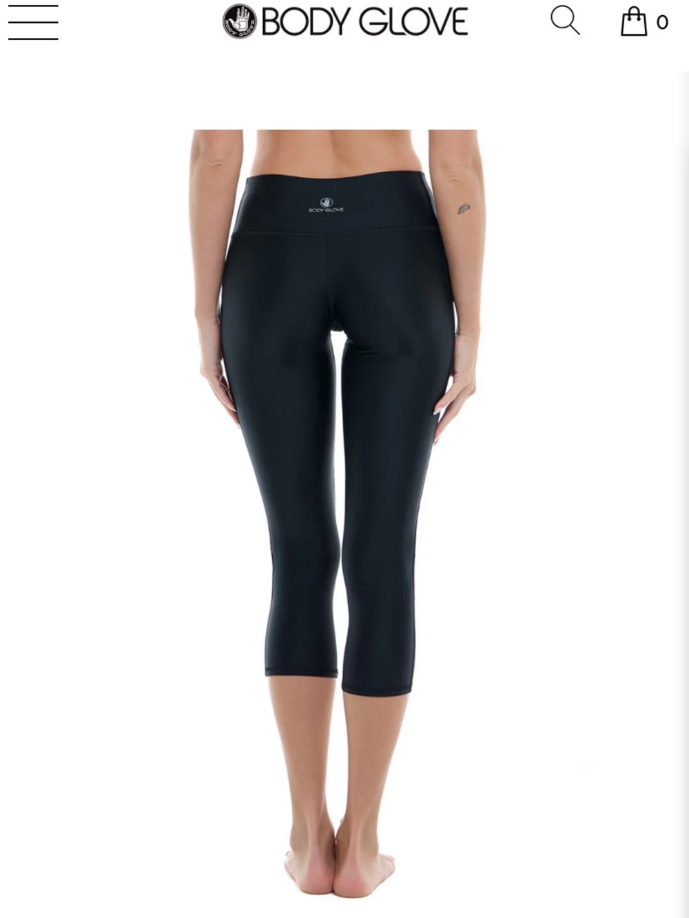 Body Glove Women’s Black High-Waist Capri Leggings, size L